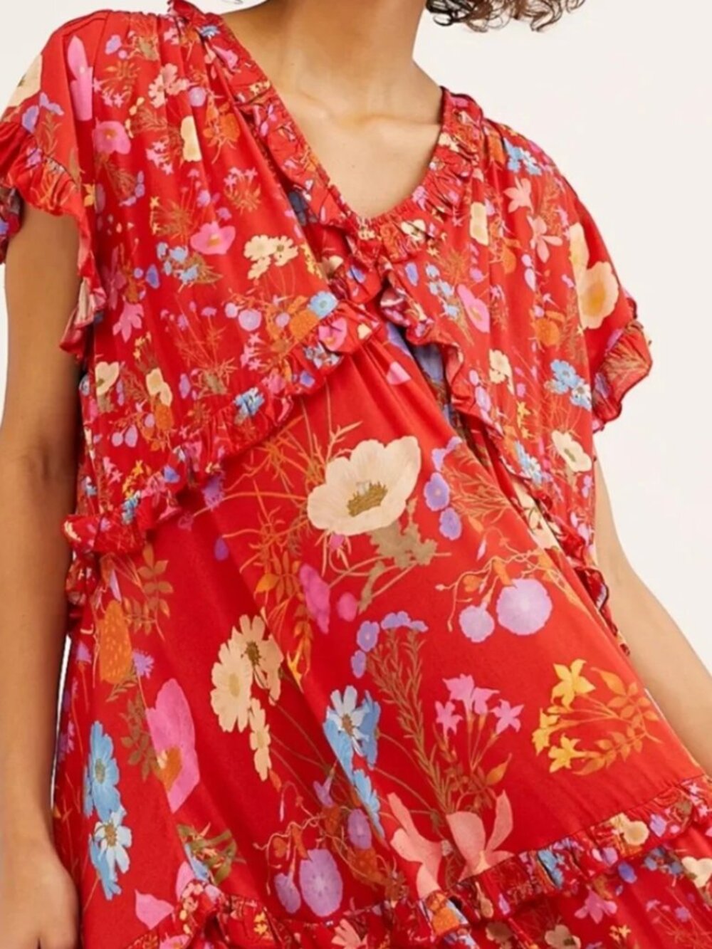 Free People x Spell Wild Bloom Maxi Dress Medium Floral Boho Like New - Picture 2 of 15